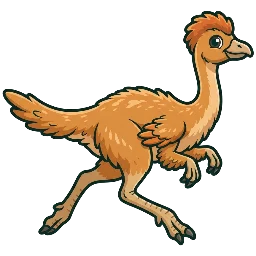 Cartoon of Gallimimus