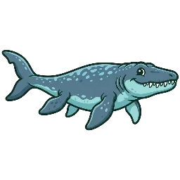 Cartoon of Mosasaurus