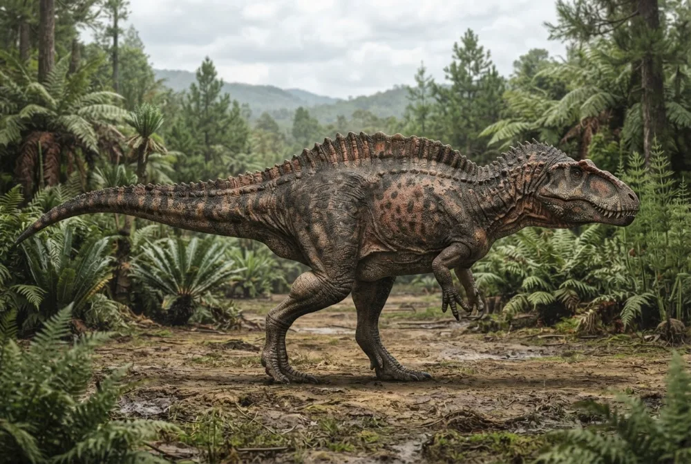 Immagine di Acrocanthosaurus creata dall'IA