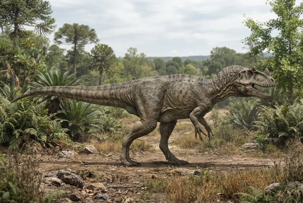 Immagine di Allosaurus creata dall'IA