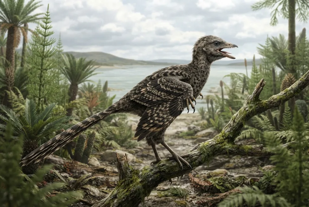 KI-Bild von Archaeopteryx