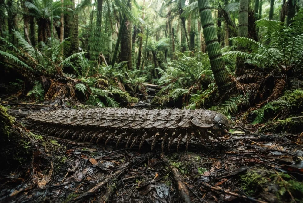 Gambar Arthropleura buatan AI