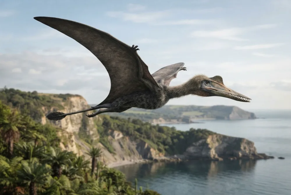 Gambar Caulkicephalus buatan AI