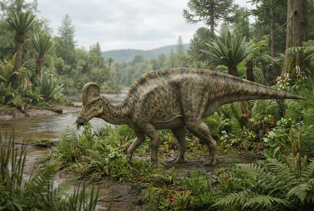 Corythosaurus: obrázek vytvořený umělou inteligencí