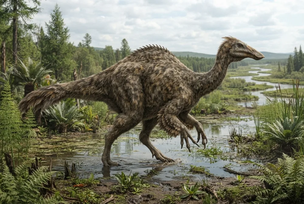 AI-made picture of Deinocheirus