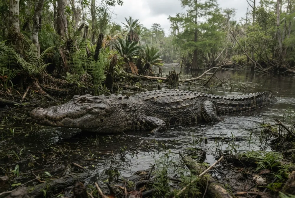 صورة مصنوعة بالذكاء الاصطناعي لـ Deinosuchus