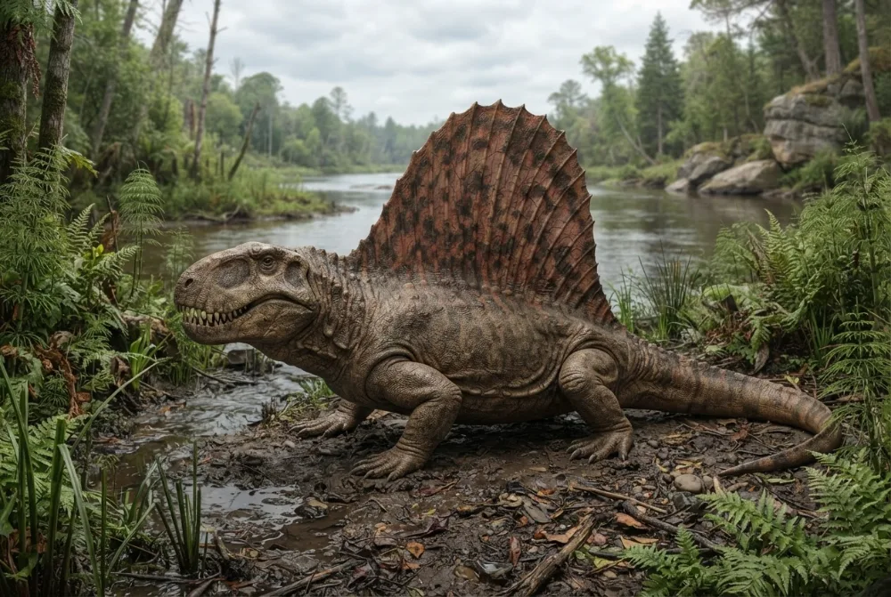 Dimetrodon: obrázek vytvořený umělou inteligencí
