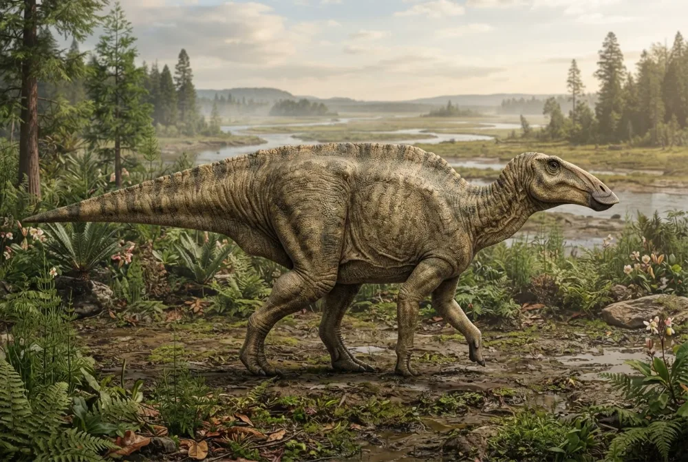 Εικόνα του Edmontosaurus φτιαγμένη με AI