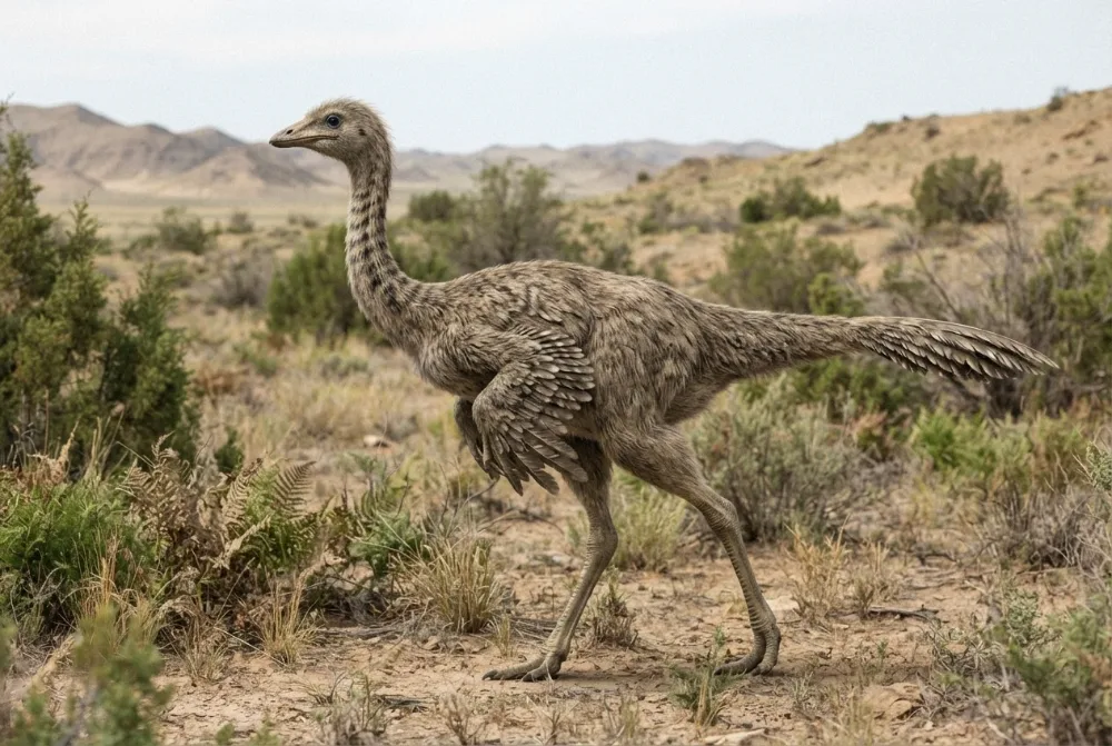 AI-made picture of Gallimimus
