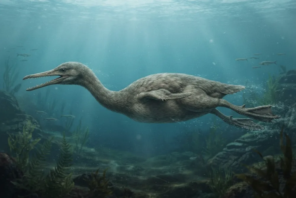 AI-made picture of Hesperornis