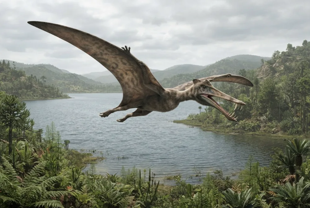 Immagine di Liaoningopterus creata dall'IA