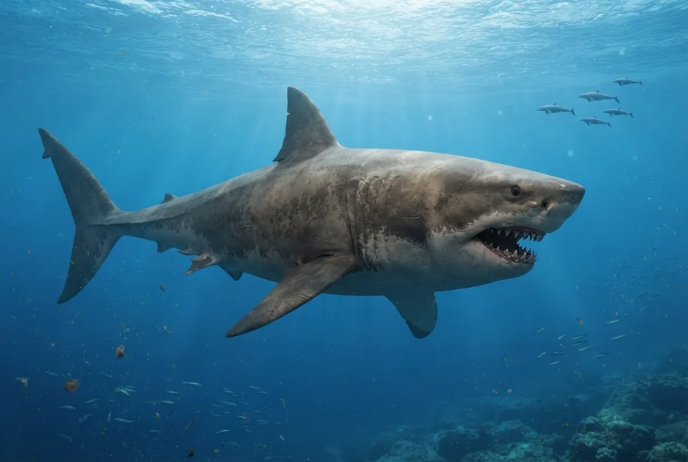 صورة مصنوعة بالذكاء الاصطناعي لـ Megalodon