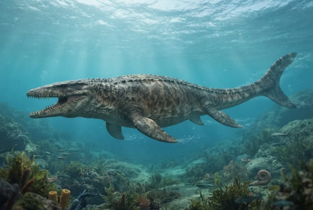 AI-made picture of Mosasaurus