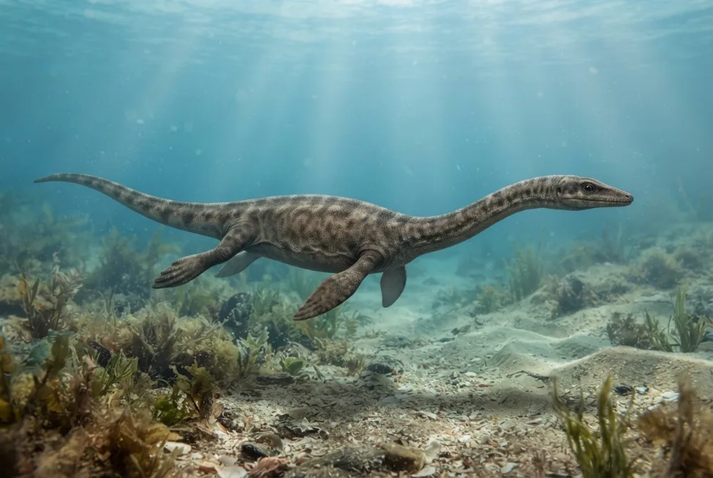 Neusticosaurus: obrazek zrobiony przez AI