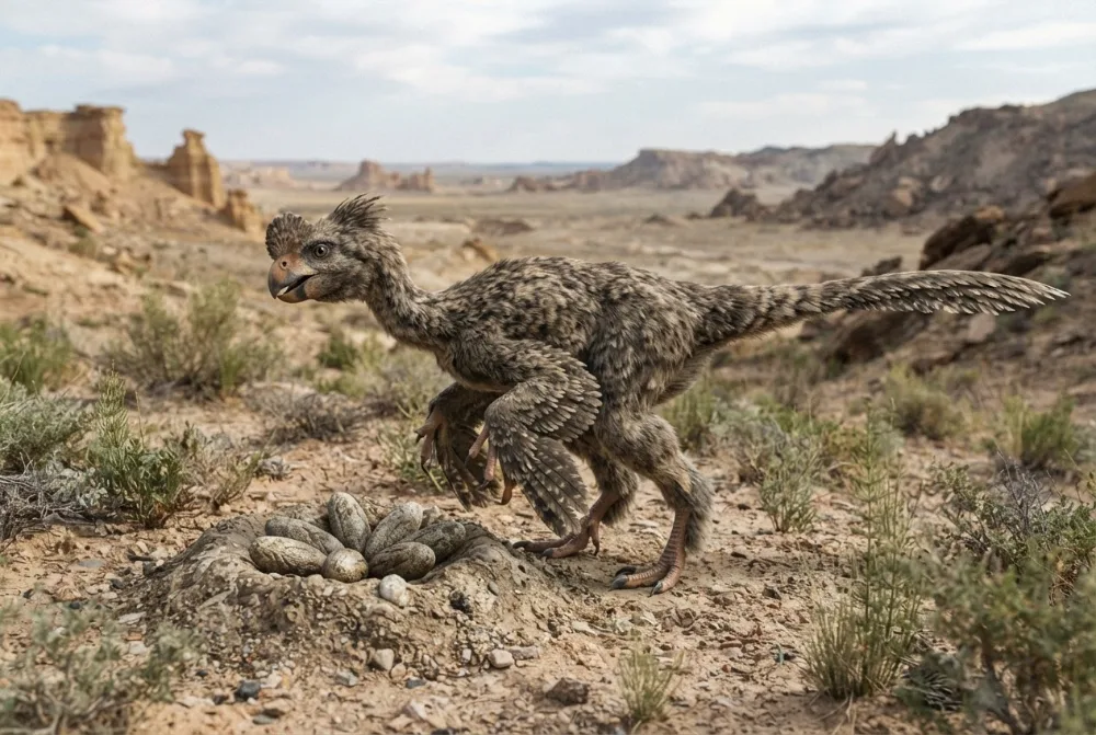 AI-made picture of Oviraptor