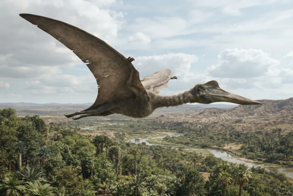 AI-made picture of Quetzalcoatlus