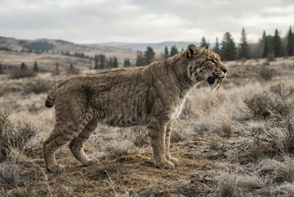 AI-made picture of Sabre-toothed cat