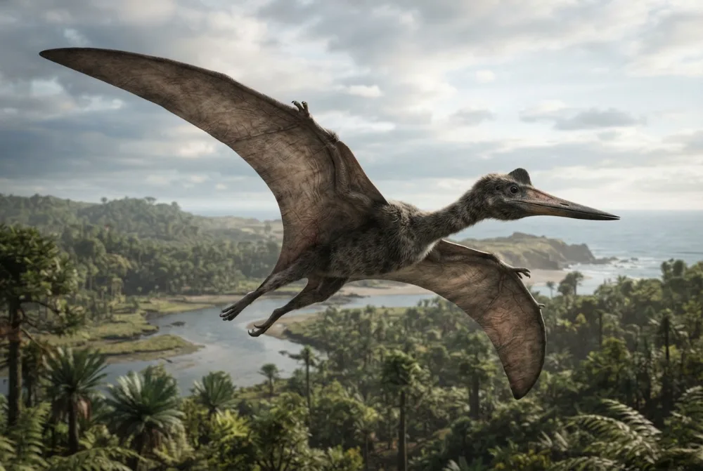 Gambar Zhejiangopterus buatan AI